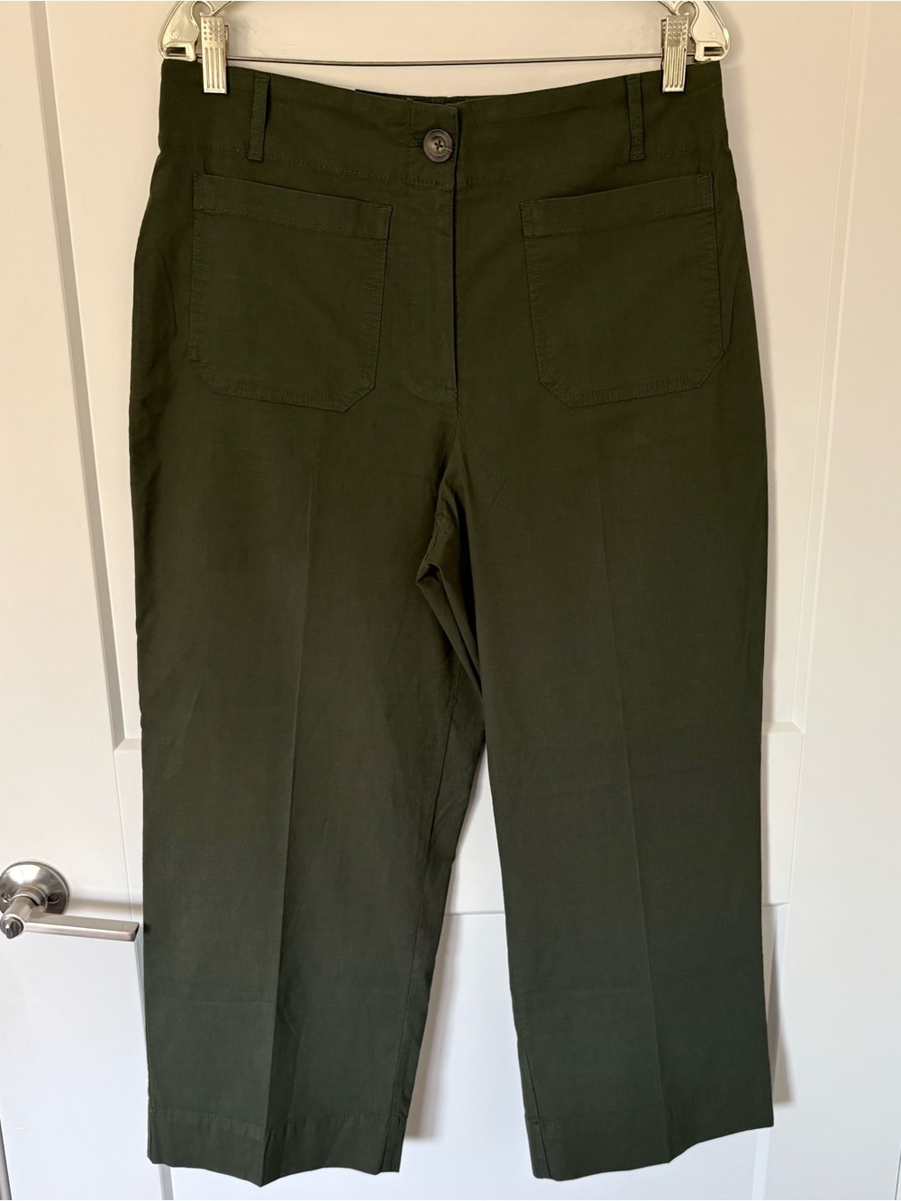 Hilary Radley High Waisted Straight leg Pants - Deep Olive